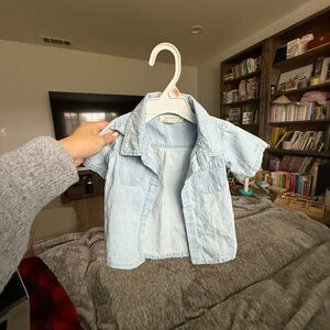 Colored organics Graham Chambray Collared Button Down Shirt